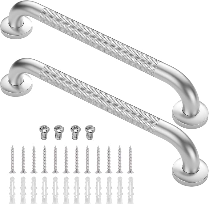 2 Pack 18 Inch Grab Bars for Bathtubs and Showers, Anti Slip Shower Grab Bars by Gotega