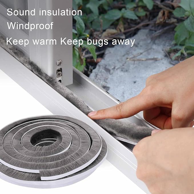 Door Brush Seal, Felt Pile Weather Stripping - Image 2