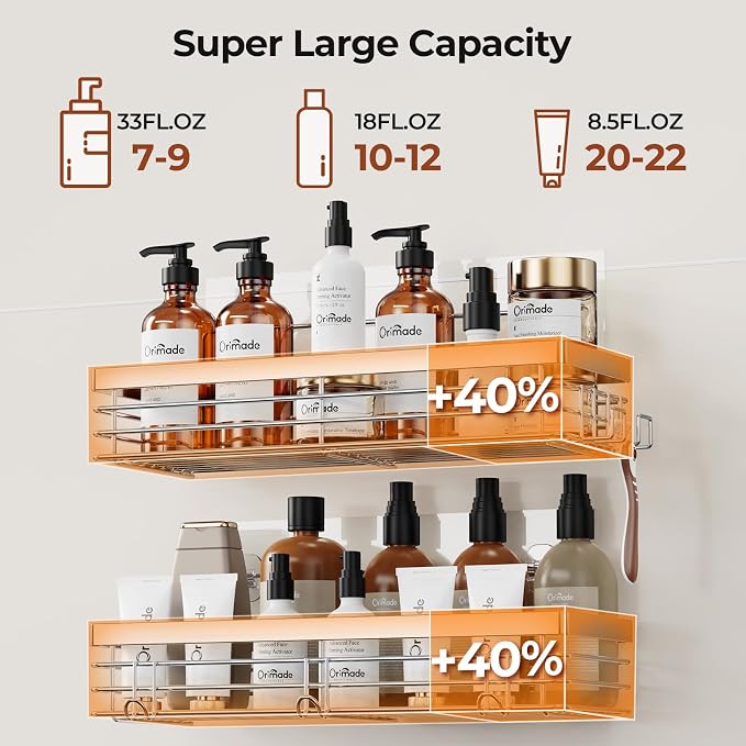 Orimade Adhesive Shower Caddy Soap Dish Holder Shelf - Image 5