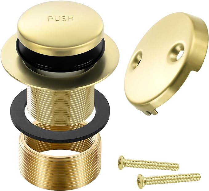 Gold Bathtub Drain Tip-Toe Tub Trim Set by Unknown