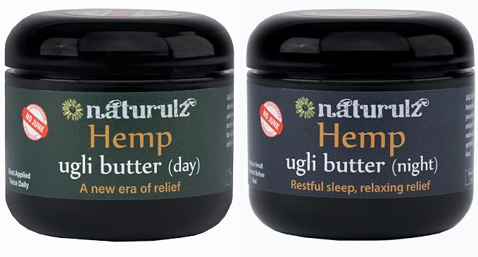 Ugli Butter Hemp Day & Night Bundle 4oz- Bundle and save! Daytime Hemp by Naturulz