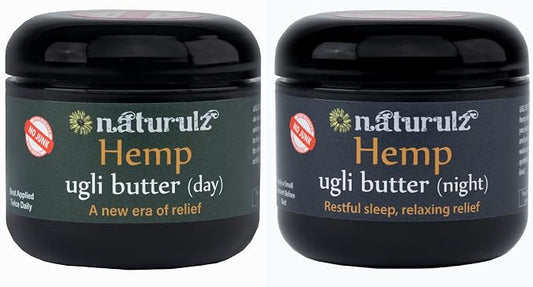 Ugli Butter Hemp Day & Night Bundle 4oz- Bundle and save! Daytime Hemp by Naturulz