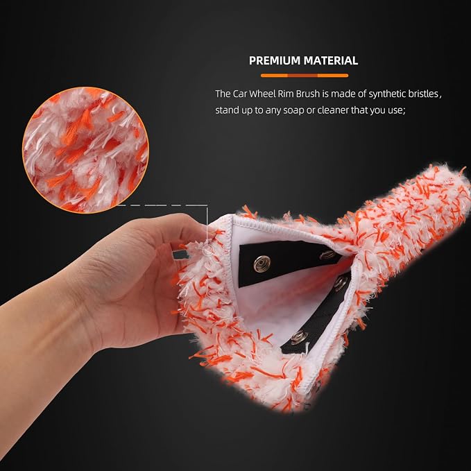 Microfiber Wheel Brush, SPTA Removable Car Wheel Cleaning Brush - Image 7