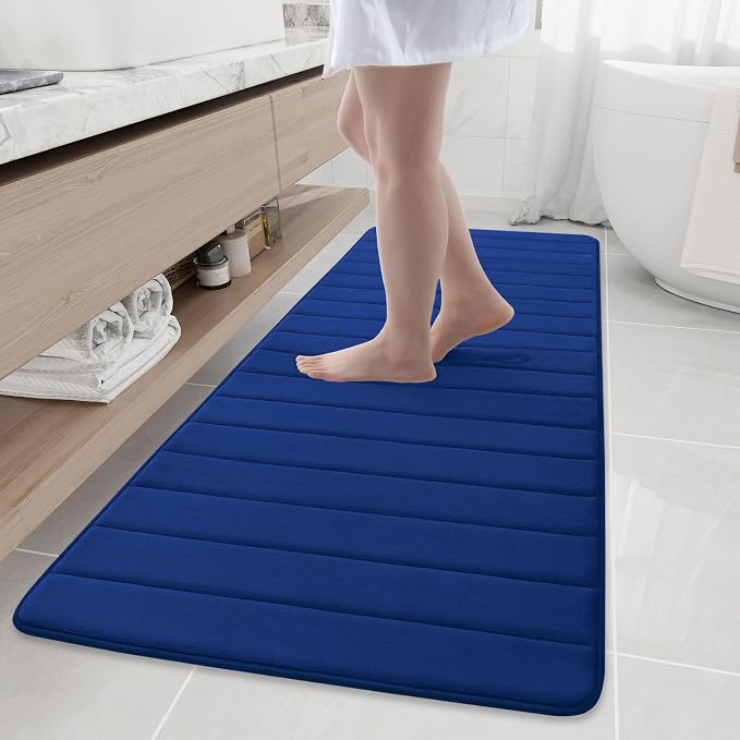 Buganda Memory Foam Bath Mat, Ultra Soft and Non-Slip Bathroom Rugs, Water by Buganda