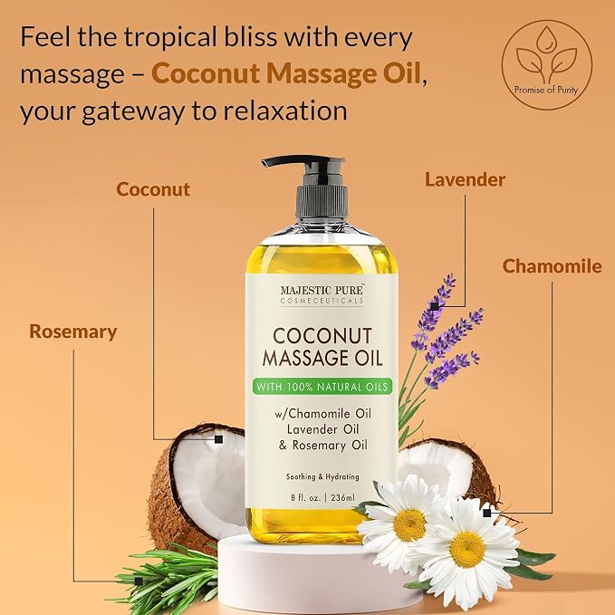 MAJESTIC PURE Coconut Massage Oil - Image 3