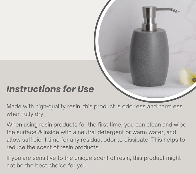 Sandstone Textured Resin Soap Dispenser - Image 6