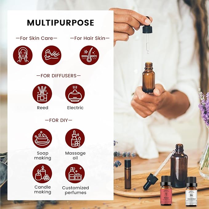 yethious Rose Essential Oil Jasmine Essential Oil - Image 5