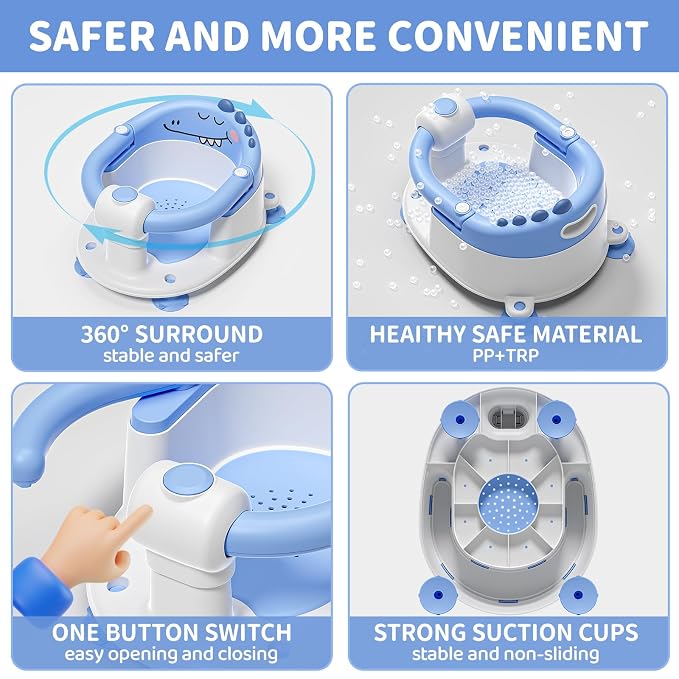 TPN Baby Bath Seat for Babies 6 Months & Up, Non-Slip Toddler Bath Seat - Image 5
