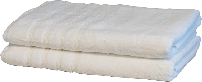 Mosobam Luxury Turkish Towels Set of 2 Bath Sheets 35X70 White Oversize 700 GSM by Mosobam