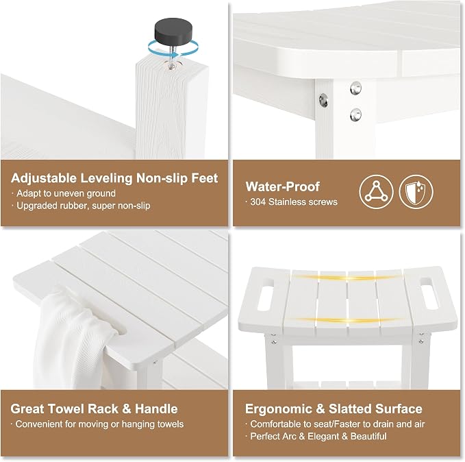 HIPS Shower Benches for Inside Shower, Shower Stool - Image 3