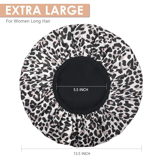 Aquior Shower Cap, Extra Large Triple Layer Bathing Cap - Image 2
