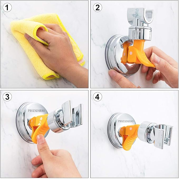 Adjustable Shower Head Holder, Bathroom Suction Cup Handheld Shower Head Bracket - Image 3