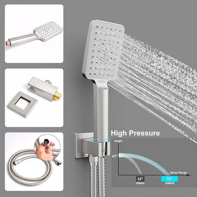 Shower System Modern Rain Brass Faucet Set - Image 6