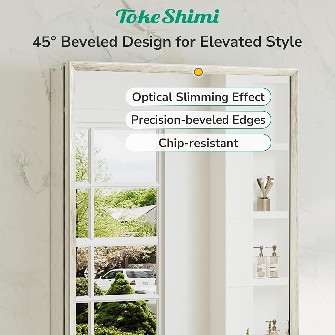 TokeShimi 36 x 24 Nickel Recessed Medicine Cabinet, Assembly Required, Bathroom - Image 5