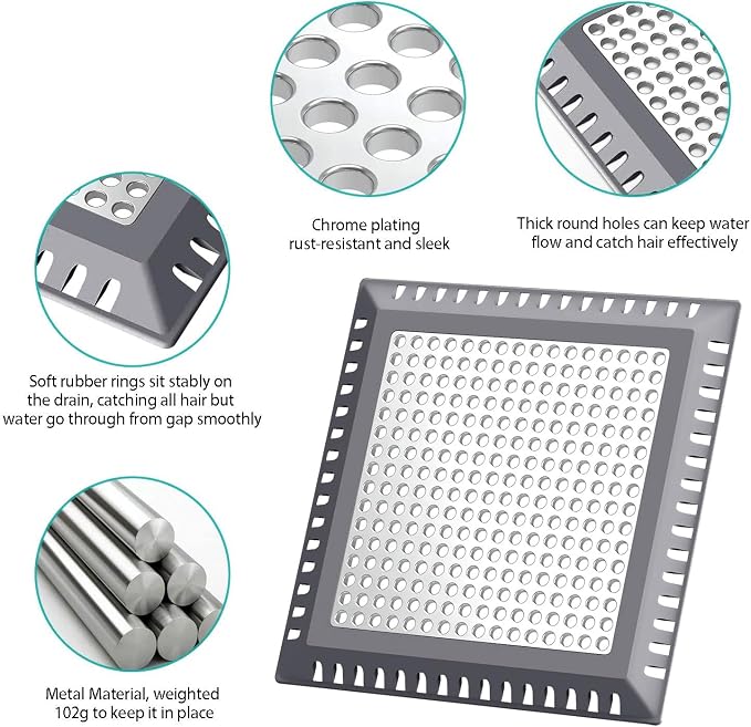 Shower Drain Hair Catcher/Drain Strainer/Shower Drain Cover - Image 3