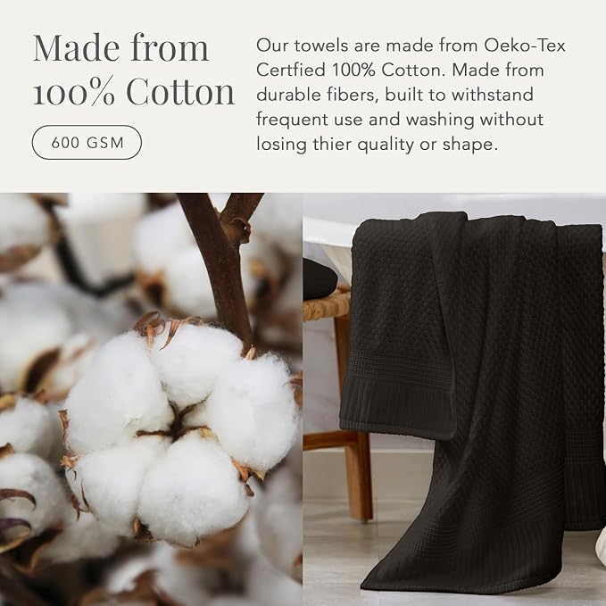 NY Loft Bath Towel 4 Pack, 100% Cotton, Super Soft & Absorbent, Premium Thick - Image 4