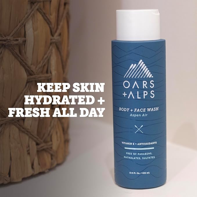 Oars + Alps Body and Face Wash for Men, Mens Body Wash & Face Cleanser - Image 3