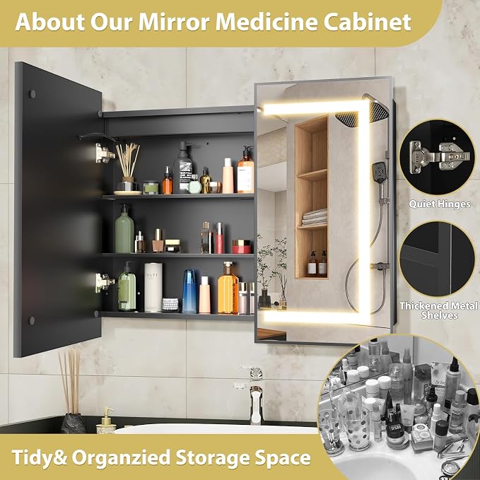 ROOMTEC Lighted Medicine Cabinet - Image 7