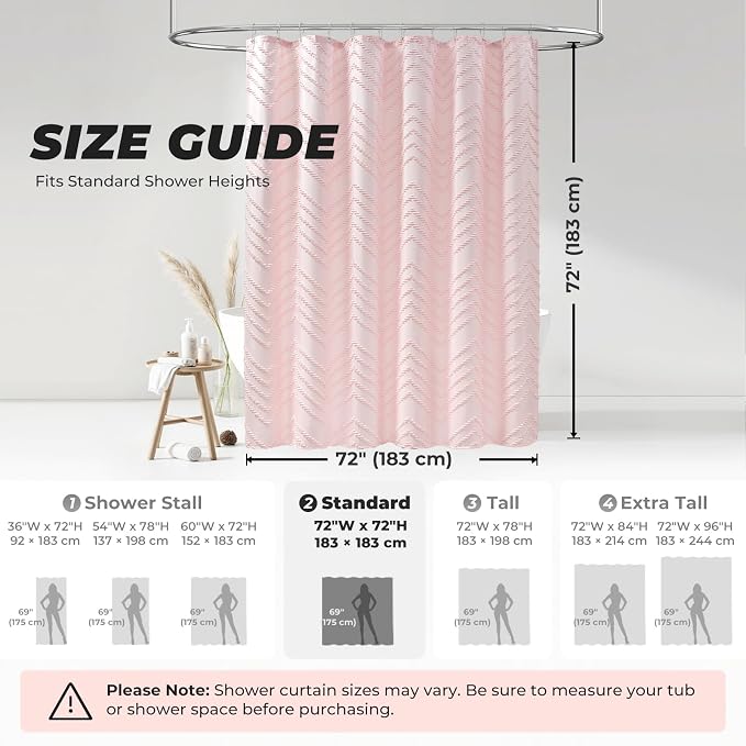 Pink Shower Curtain Boho Shower Curtains - Image 8