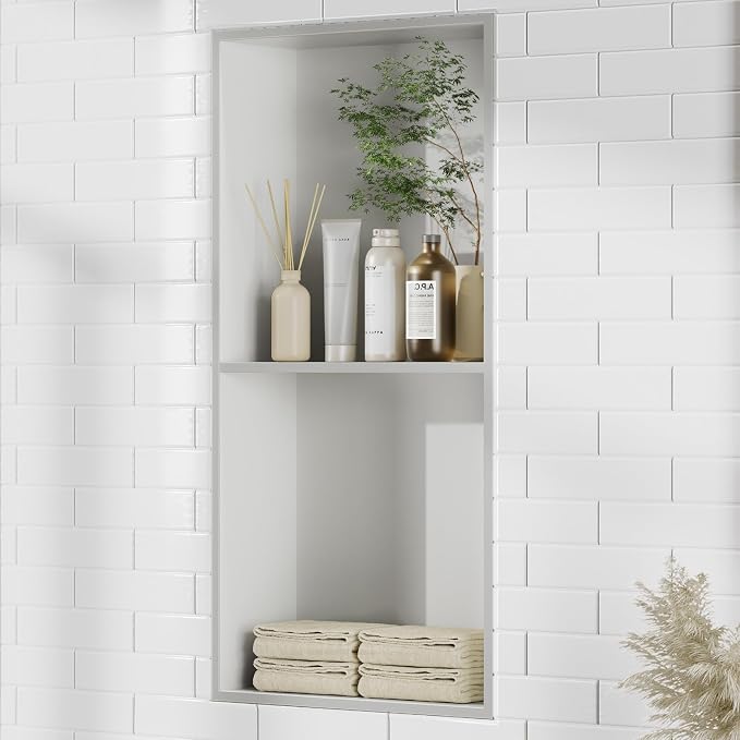 Bathbliss Shower Niche, No‑Tile Recessed Wall Niche, 11.18"x22.3" SUS304 by Unknown