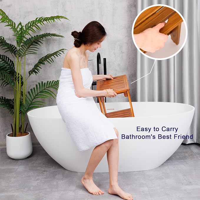 21" Standard Teak Shower Bench - Image 7