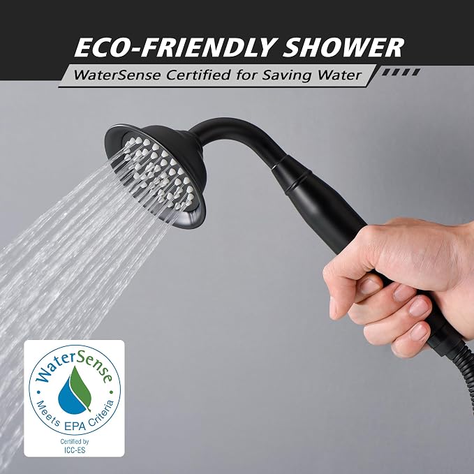 SUMERAIN Matte Black Wall Mounted Bathtub Faucet - Image 6
