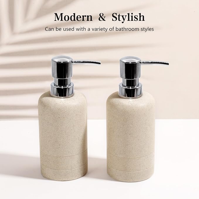 Resin Soap Dispenser Sets, 10.8oz Refillable Liquid Soap Dispensers - Image 8