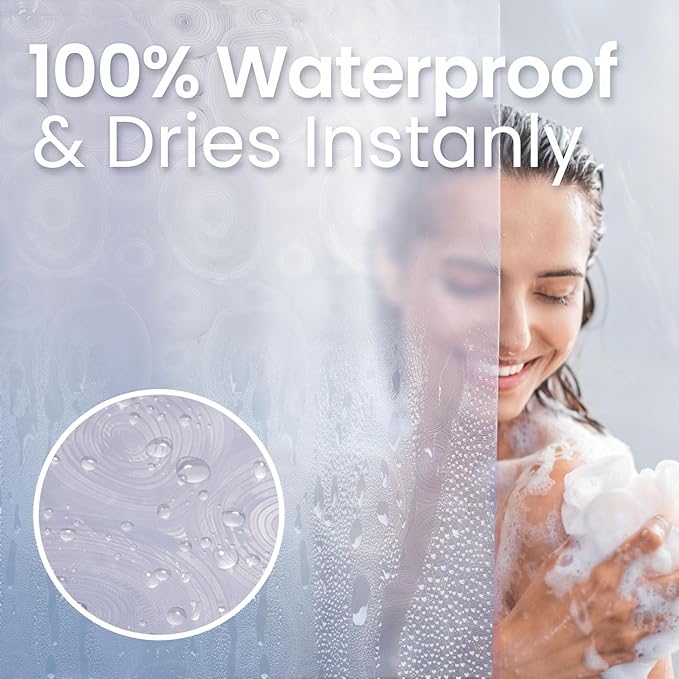 LiBa PEVA Shower Curtain Liner - 8G Waterproof Shower Liner - Image 5