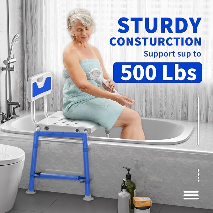Heavy Duty Width Adjustable Bath Tub Transfer Shower Bench - Image 7