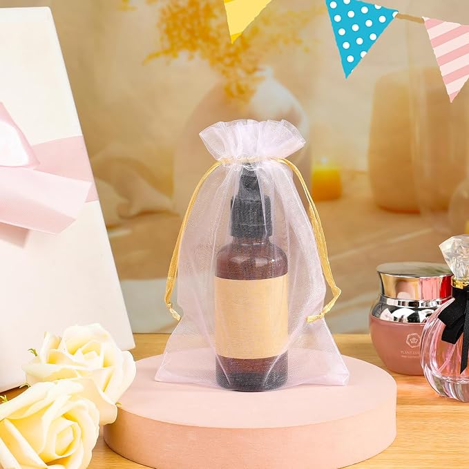 100PCS Premium White Organza Bags - Image 5