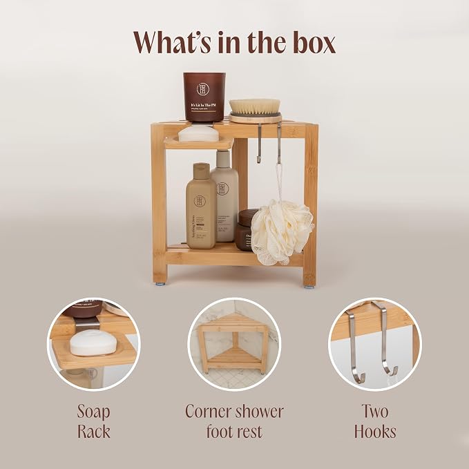 ATALIA Corner Shower Stool for Inside Shower - Image 5