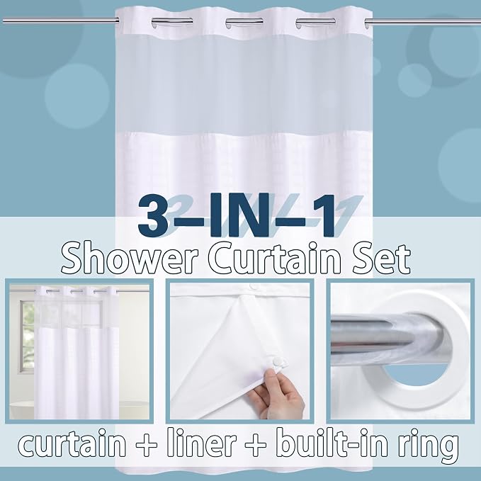 Conbo Mio Stall No Hook Shower Curtain - Image 3