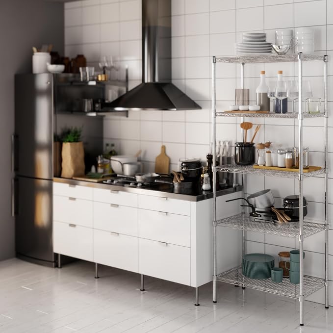 18" Deep x 30" Wide x 74" Height Wire Shelving Kit | 5-Tier | NSF Commercial - Image 8