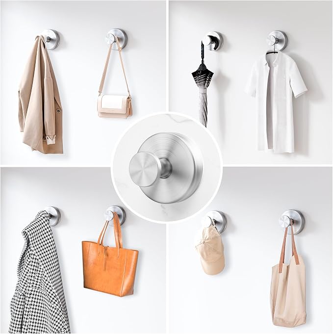 Suction Cup Hooks for Shower, Removable Suction Hooks for Bathroom Shower Wall - Image 4