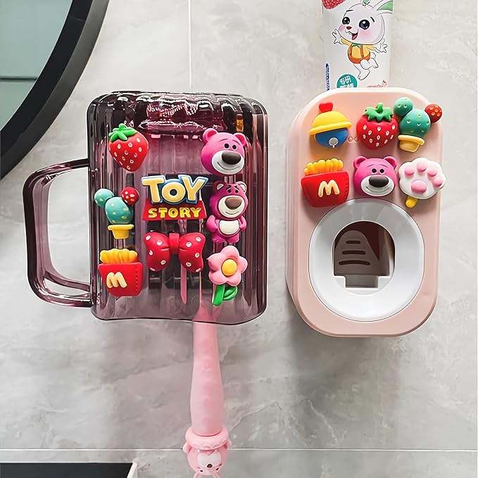 Automatic Toothpaste Dispenser & Toothpaste Holders and Wall Mounted Cup 3 by Mr.+Thumbs