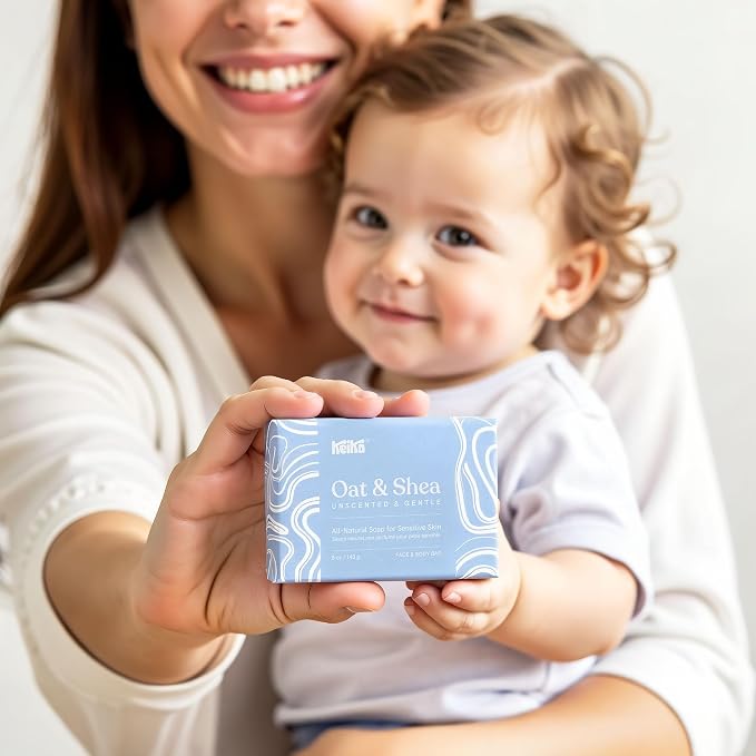 Keika Baby Soap Bar Oat & Shea Unscented - Image 2