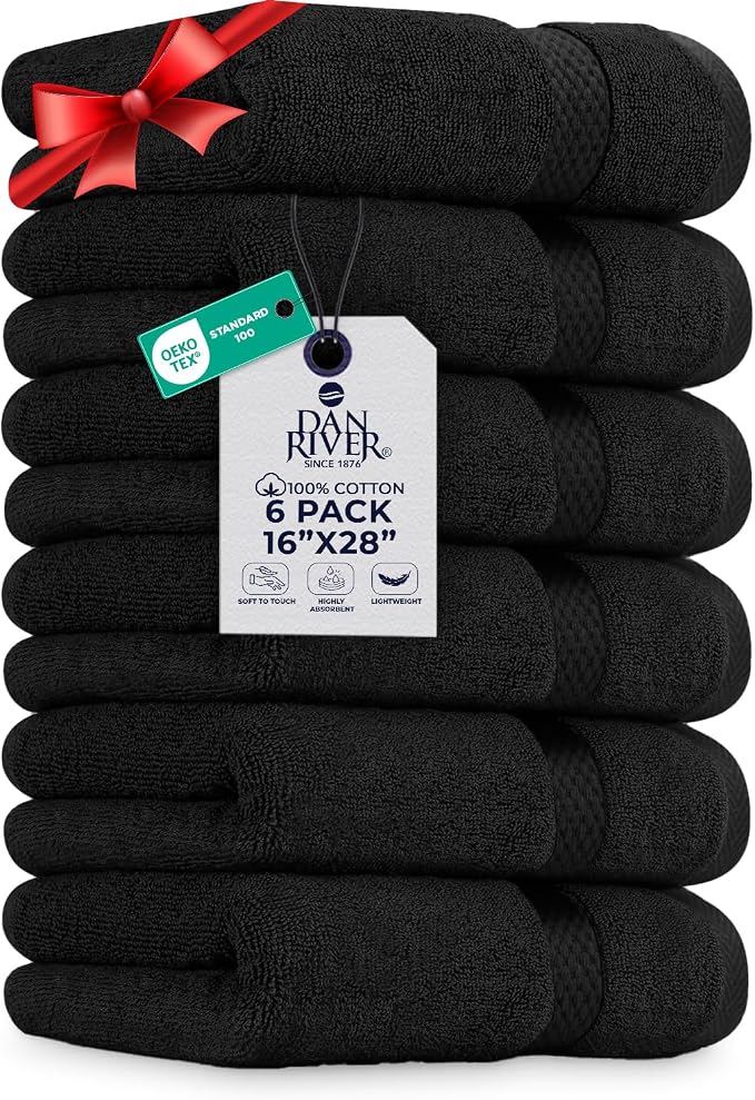 DAN RIVER 6-Pack Premium Hand Towels by DanRiver