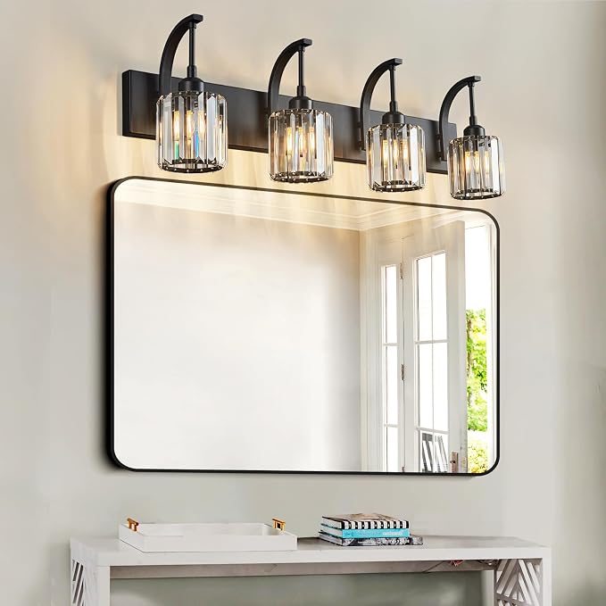 6-Light Crystal Vanity Light, 51.18" Long Over Mirror Lighting - Image 8