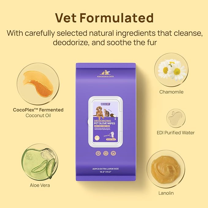 HICC PET Cleaning Deodorizing Glove Wipes - Image 5