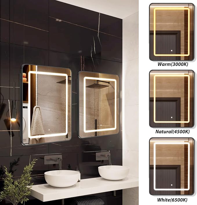 APRILSOUL 24X30 Inch Black Bathroom Medicine Cabinet - Image 6