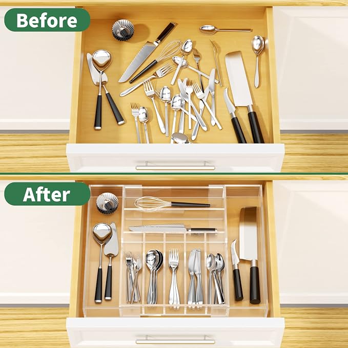NIUBEE Expandable Kitchen Drawer Organizer - Image 4