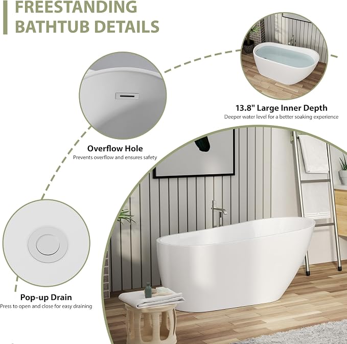 Mocoloo Freestanding Bathtub - Image 6
