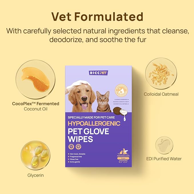 HICC PET Cleaning Deodorizing Glove Wipes - Image 4