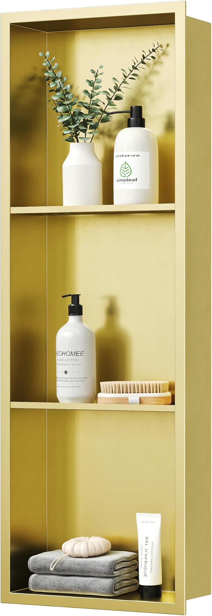 Neodrain Stainless Steel Shower Niche, NO Tile Needed Recessed Shelf by Neodrain