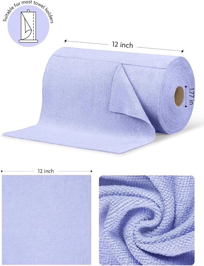 Fantasticlean Microfiber Cleaning Cloth Roll -75 Pack, Tear Away Microfiber - Image 7