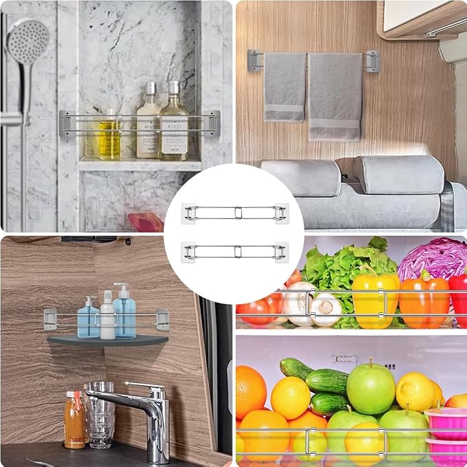 RV Shower Corner Storage Bar, RV/Camper/Travel Trailer Bathroom Corner - Image 4