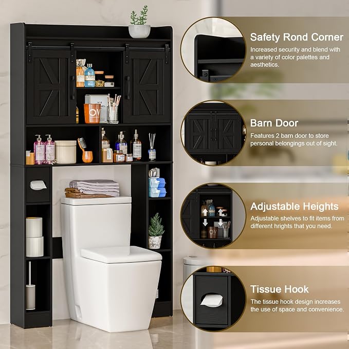 Farmhouse Storage Cabinet Over Toilet - Image 3