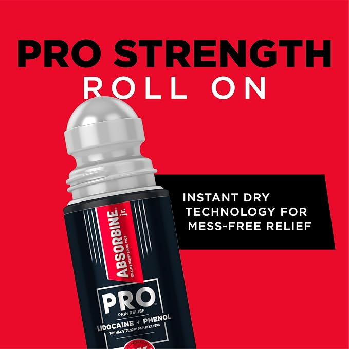 ABSORBINE JR. Pro Maximum-Strength Lidocaine Roll-On, Fast-Acting Nerve - Image 4