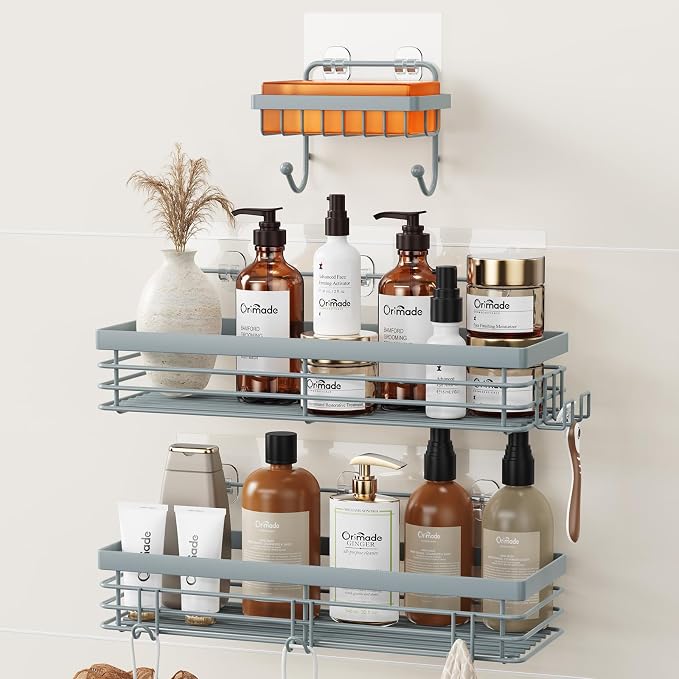 Orimade Adhesive Shower Caddy Soap Dish Holder Shelf by Orimade