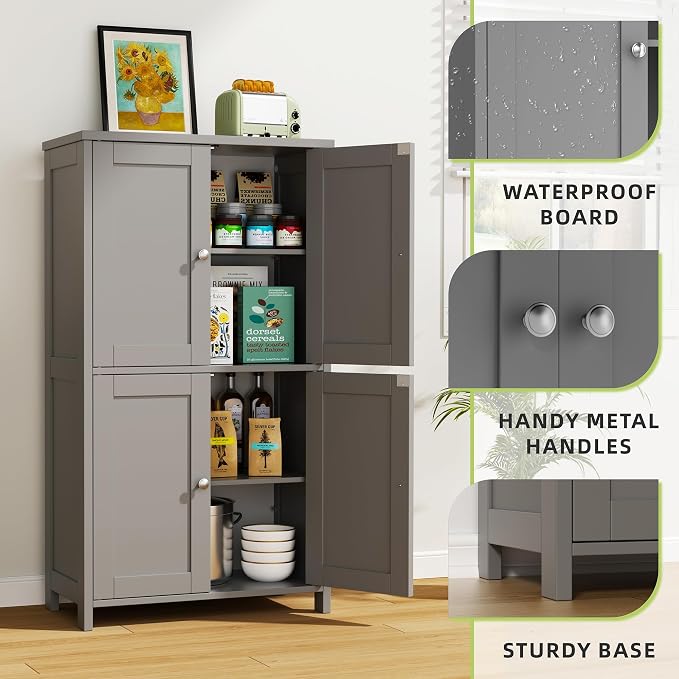 Vongrasig Bathroom Floor Storage Cabinet, Modern Storage Unit - Image 6